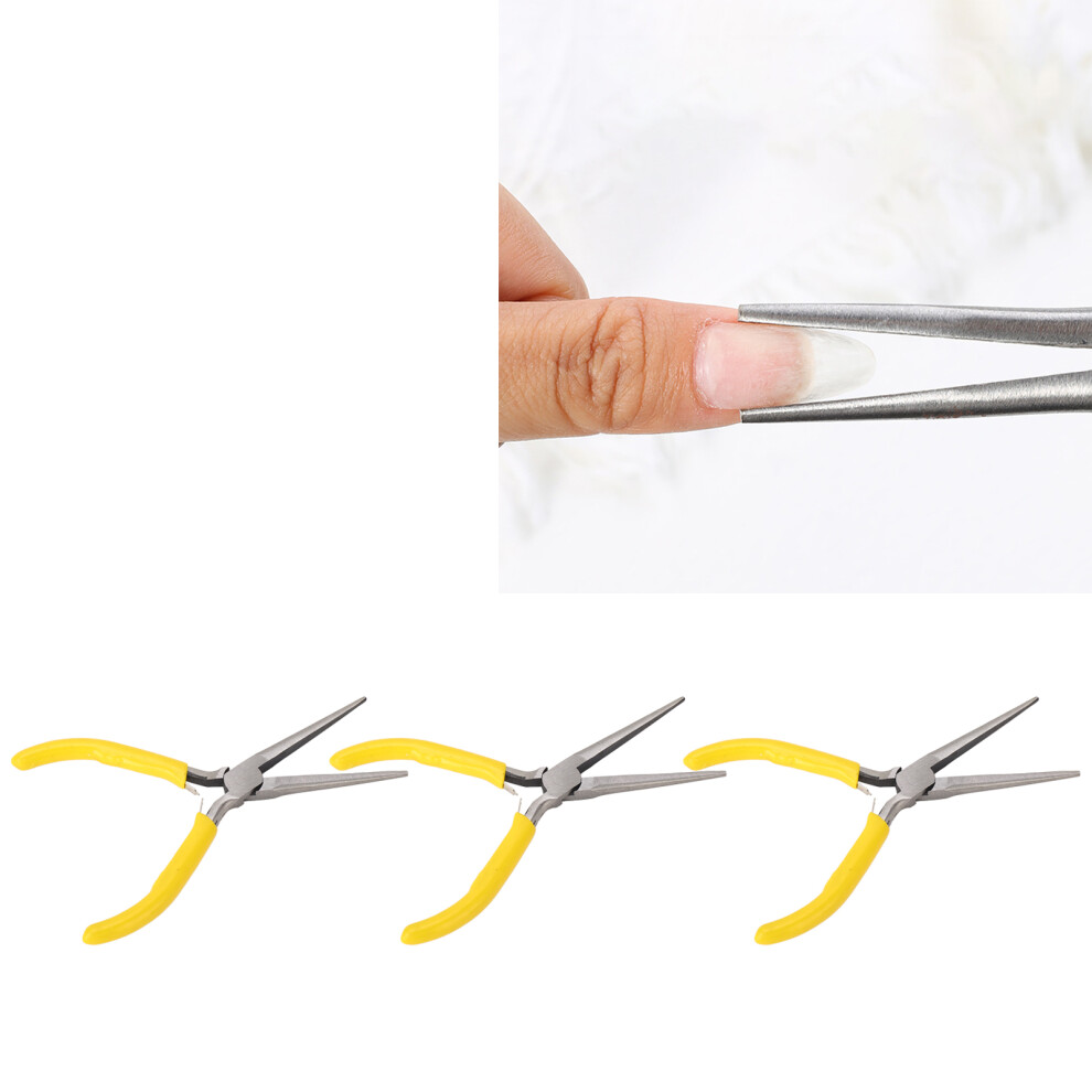 3pcs Stainless Steel Nail Shaping Pliers for UV Acrylic Nails Professional Nail Tip Nippers