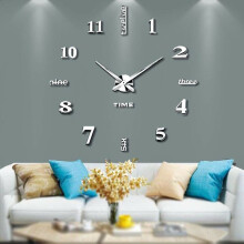 3D DIY Wall Clock For Home Decor, Frameless Large Modern Wall Clock With Mirror Surface And Silent Movement, Self Adhesive Acrylic EVA Numbers For Liv