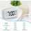 Digital Alarm Clock with Temperature Display, LCD Time Display 4.3 Inch Large Clear Screen with Smart Night Light Sensor Activation, Battery Operated 2