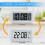 Digital Alarm Clock with Temperature Display, LCD Time Display 4.3 Inch Large Clear Screen with Smart Night Light Sensor Activation, Battery Operated 4
