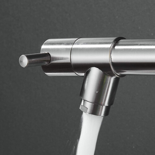 Spring Neck Faucet with Single Handle Control, Industrial Grade Brass for Robust Performance in Any Setting 2