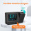 Digital Display Alarm Clock For Modern Living Spaces, Backlight Dimmable Projection Clock With Outdoor Sensor And Hygrometer Function, Adjustable Proj 6