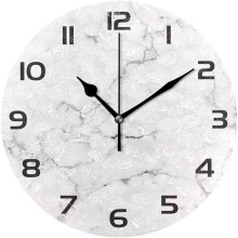 Decorative Clock With High Gloss Metal Pointer, Silent Non Ticking Timepiece Ideal For Home Decor And Gift Giving In Vintage Style, 12 Inches Battery