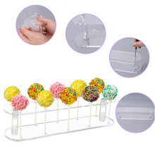 Klarer Acryl-Tortenstand mit 10 Löchern, perfekt für Hochzeiten, Feiern und Geburtstagsveranstaltungen, leicht zu reinigen und aufzubewahren.