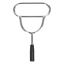 Werkzeug aus Edelstahl für die Tierhaltung, ergonomischer Griff im Hula-Haken-Stil, glänzende Kante, Maulöffner für Tierfütterung und