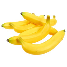 Faux fruits, bananes artificielles, bananes jaunes factices, lot de 6, en mousse de polyuréthane écologique, décoration pour la cuisine et la