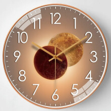 Rose Gold Electroplated Wall Clock, 30cm Diameter, Non-Ticking Silent Design for a Disturbance-Free Environment, Easy to Install with Invisible Nails