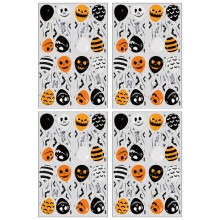 Halloween-Deko-Bastelbedarf: Einfach anzubringende Fensteraufkleber und Nagelsticker mit 5D-Prägung, sichere Materialien für unbedenkliches