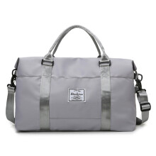 Stil trifft Funktion: Großzügige Wochenendtasche mit mehreren Fächern für Damen und Herren, Reisetasche mit Schuhfach, Oxford-Gewebe, Hellblau