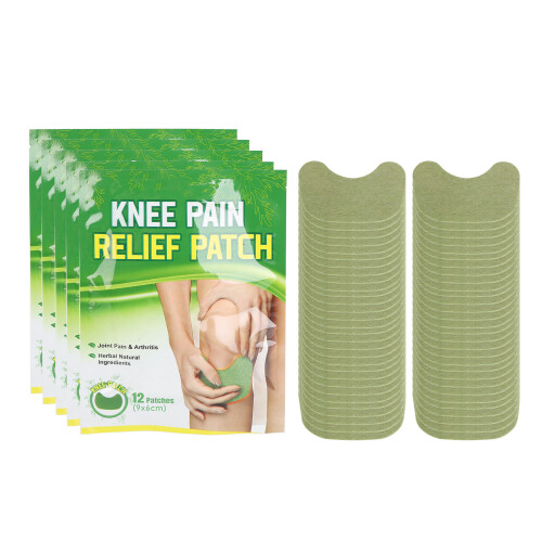 60 Pcs Wormwood Knee Patch Self Adhesive Plaster 2