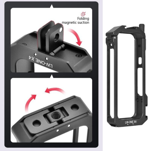 Metal Protective Frame Cage for X4 Action Camera Cage Cold Shoe Mount 2