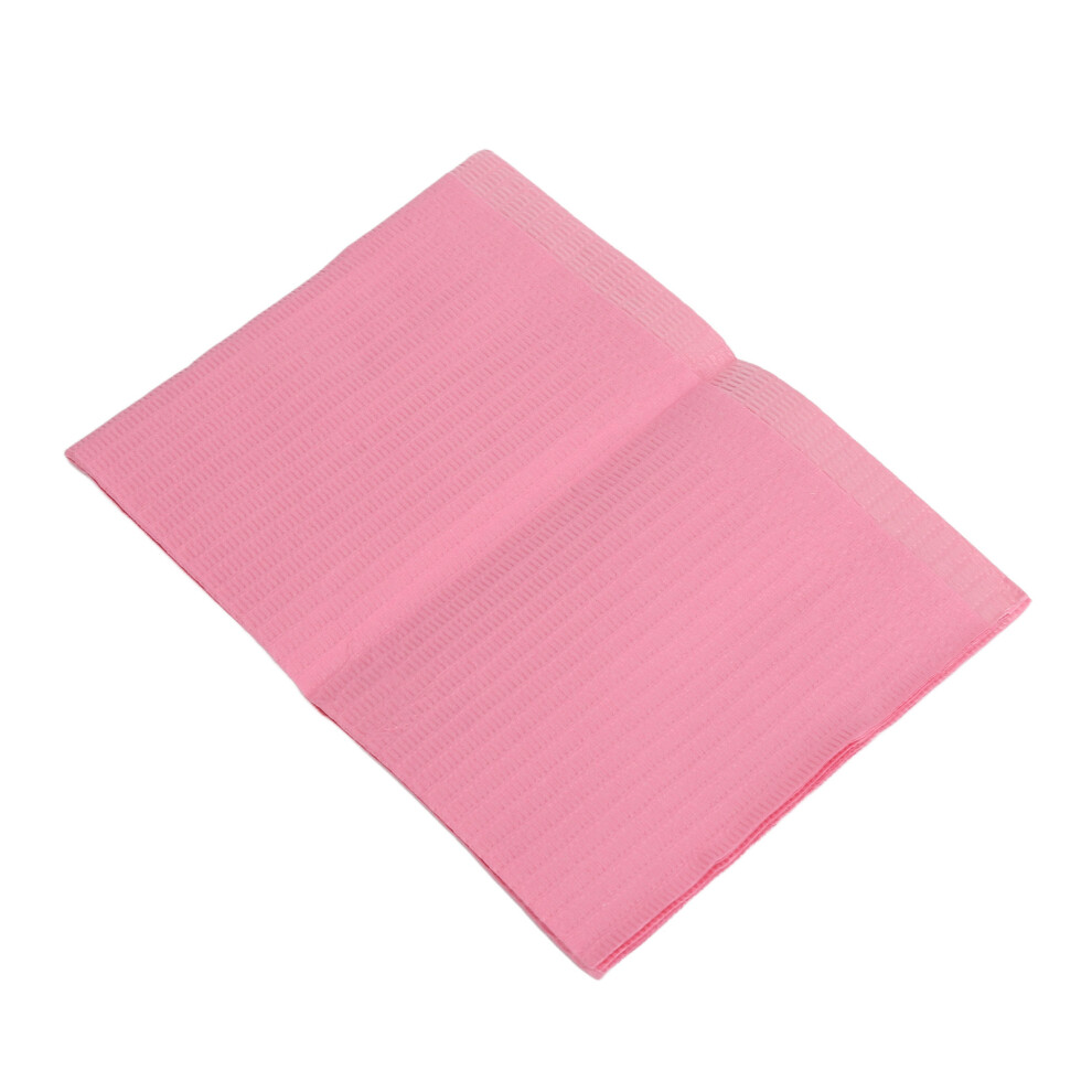 Pink Disposable Nail Table Towels Waterproof Soft Absorbent Cover 10 Bags