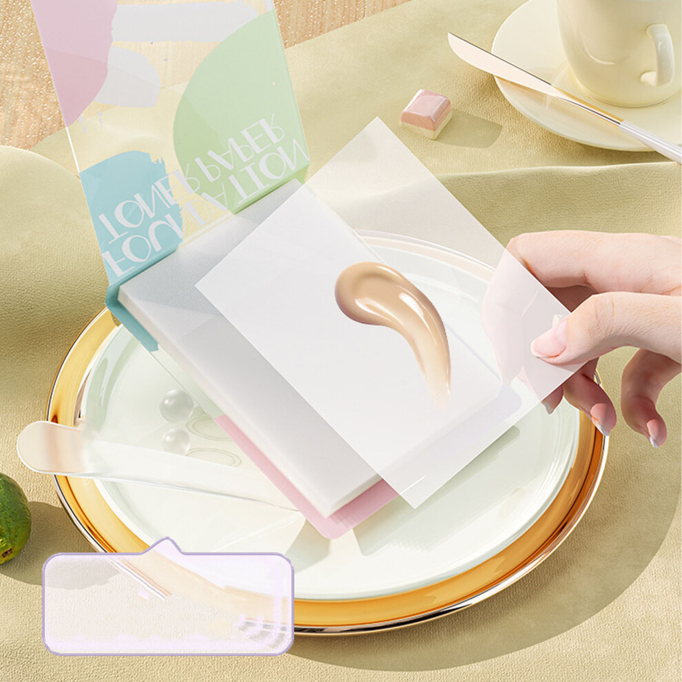200 Sheets Makeup Mixing Palette Paper with Sticks Disposable 2 Sets