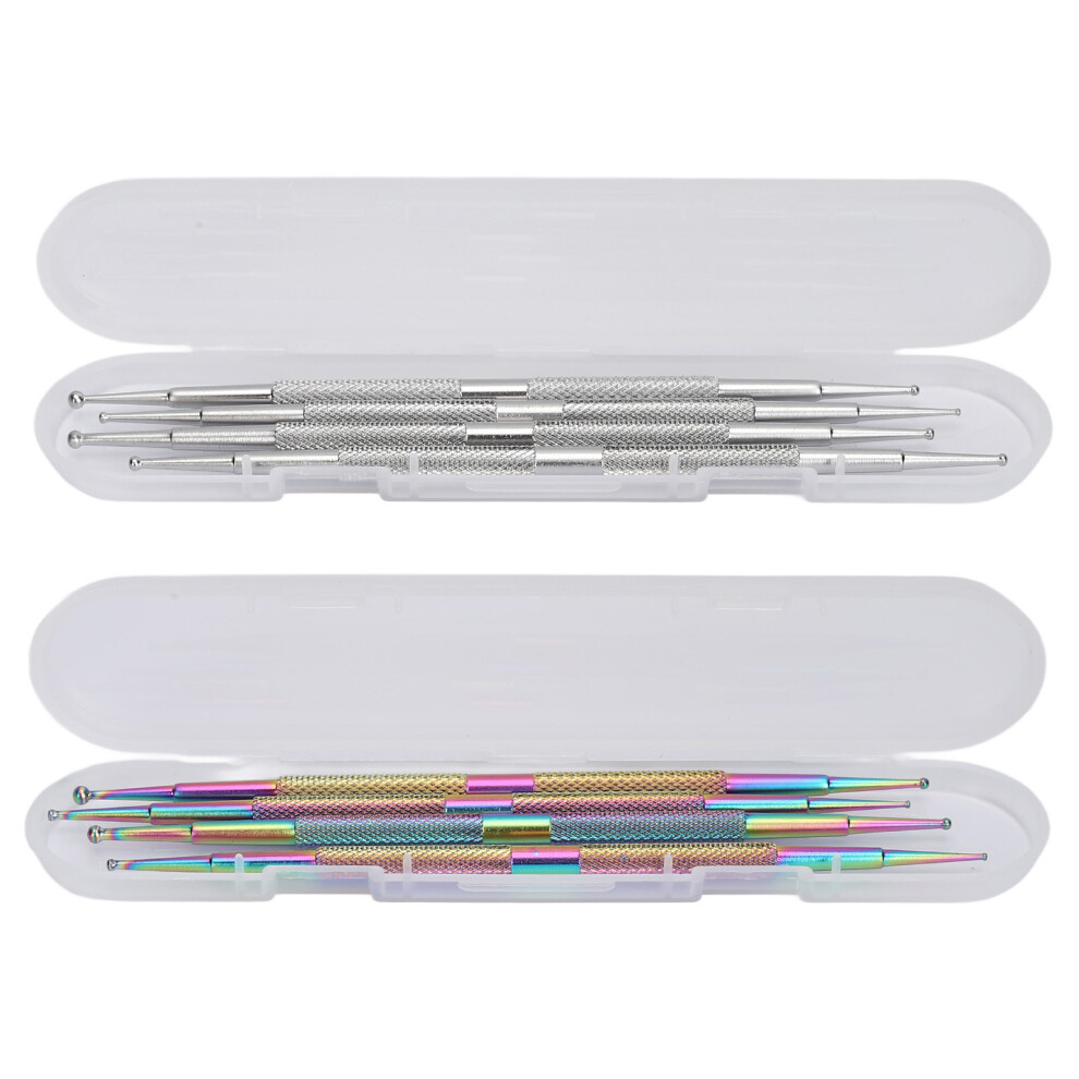 Stainless Steel Dotting Pen Nail Design Tools Ball End Nail Dotting Tool With Durable Dual End Structure For Rhinestone Picker Tool And Polymer Clay