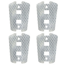 Bicycle Reflectors 4Pcs for Wheel Rim Spokes Safety Warning Reflective Sheets for Bikes, Durable and Easy to Install