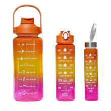 3-in-1 Sportwasserflasche 600ml Kaltgetränke Mehrzweck-Plastikbecher