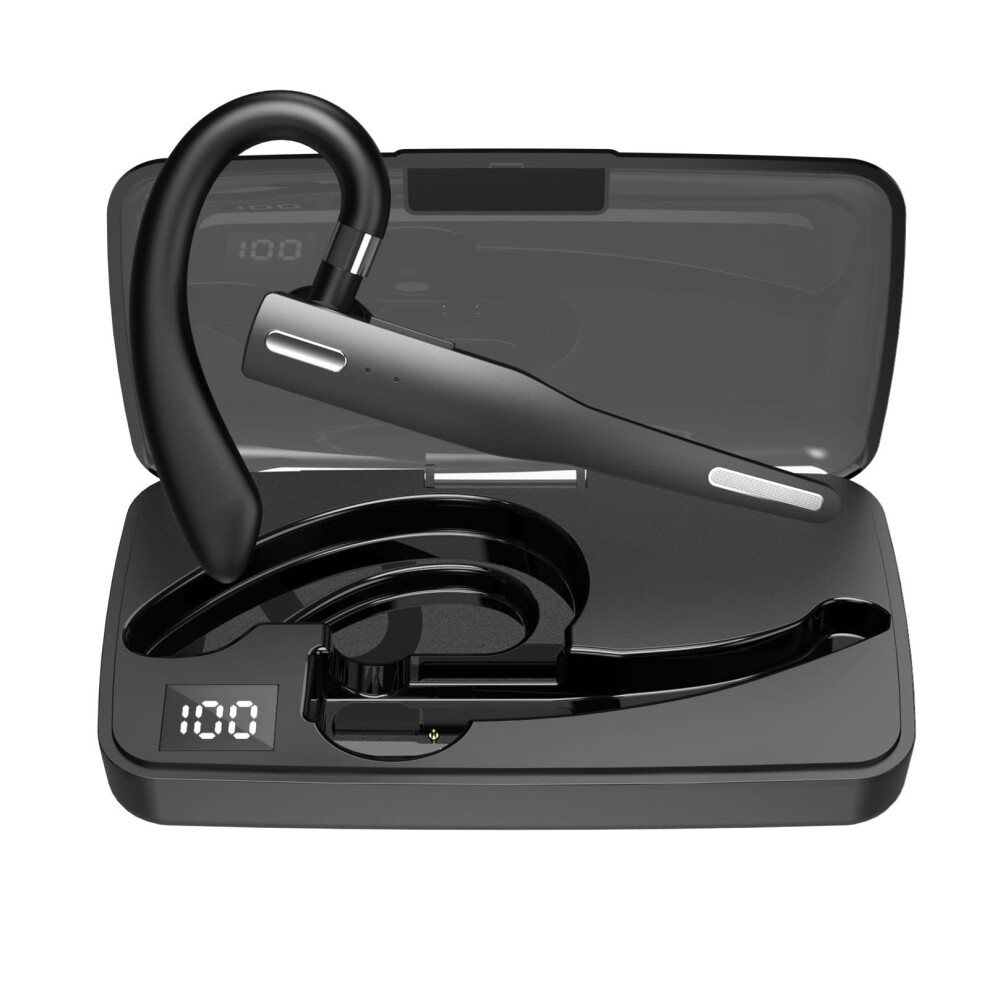 Bluetooth 5.1 Headset Earpiece With Microphone For Ios And Android, Noise Canceling Wireless Earphone For Business And Driving 9426802458671