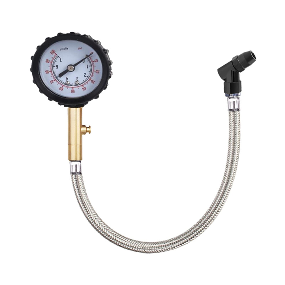 Precision Long Tube Tire Pressure Gauge With Durable Metal Body For Car Truck Motorcycle Bike 9347817956931
