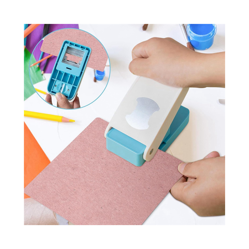 Y17a Tab Punch Handheld Folder Punch Loose Leaf Separator Label Punch Craft Paper Punch Cutter Puncher, Round Easy Install 6935161505368