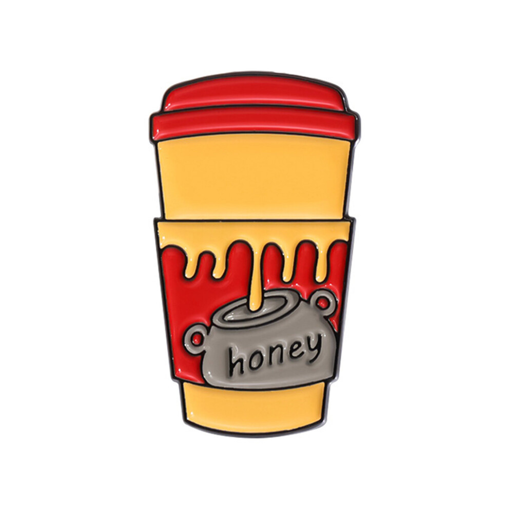 Playful Cartoon Cup Brooch With Star Accents Badge Pin-QHXZ145