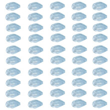 50 Pcs Gradient Glass Petals Art Supplies-Sky blue gradient
