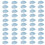 50 Pcs Gradient Glass Petals Art Supplies-Sky blue gradient 1
