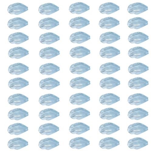 50 Pcs Gradient Glass Petals Art Supplies-Sky blue gradient