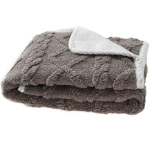 Waterproof Long Plush Warm Dog Blanket For Couch Bed Cover And Pet Mat Large Size Washable Coffee Color