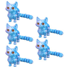 Flexibele gewrichten Gelede katten Fidgety Toy-Droom blauw