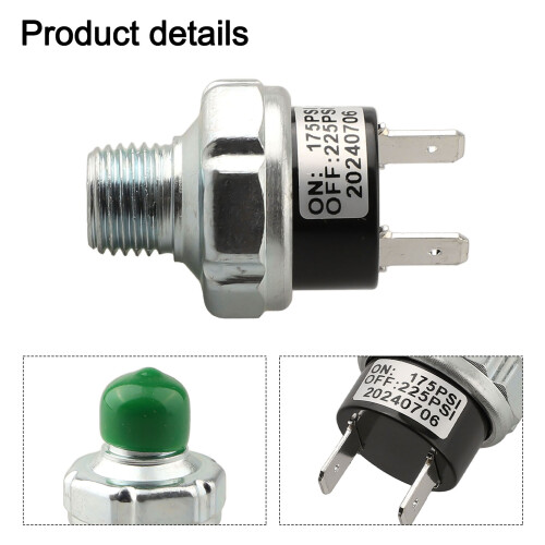 Air Compressor Pressure Control Switch Designed for Tank Installation Operating at 175225 PSI with 1/4 NPT Thread 1