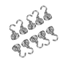 Ganchos magnéticos para decoração interna e externa, ganchos de neodímio de alta resistência, aparência elegante, forte magnetismo e capacidade