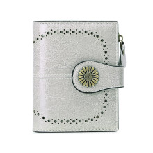 Zipper Coin Pocket Wallet for Women, Small but Roomy Leather Bifold Card Holder with RFID Blocking, Compact Design with 16 Card Slots and Durable Oil