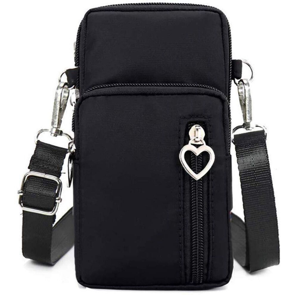 Sport Armband Phone Pouch, Lightweight Multi-Pocket Crossbody Bag With Detachable Shoulder Strap, Durable Water-Repellent Nylon Wallet For Travel Outd 9148971196283
