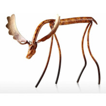 Sculptură creativă cu vopsea rafinată, decor unic de statuie de cal metalic pentru spațiul interior al casei, sculptură abstractă lucrată