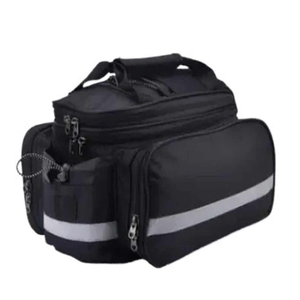 Motorbike Saddle Bags Pannier Back Seat Doublesided Bicycle Carrier Bag For Rear Rack, Bike Trunk, Durable Black 9189345236877