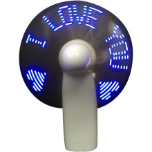 Mini-Ventilator mit integrierter LED-Funktion, beleuchteter Handventilator mit Blinklichteffekten, batteriebetriebener tragbarer Ventilator mit