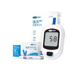 (1 instrumento 50 tiras de teste 50 agulhas (branco)) Testador de glicose no sangue 50 tiras de teste