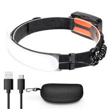 Rechargeable LED Headlamp IPX6 Waterproof 5000mAh 3 Light Modes for Outdoor Activities Like Camping, Running, Fishing