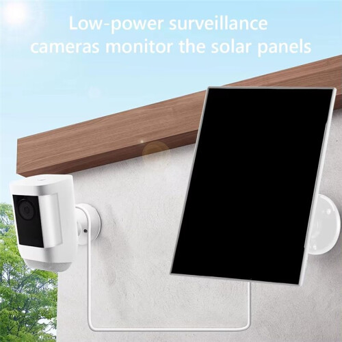 3W 6V Solar Panel Charger 360 Adjustable Wall Mount Solar Cells Micro-USB+Type-C Camera Solar Panel