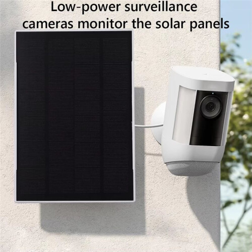 3W 6V Solar Panel Charger 360 Adjustable Wall Mount Solar Cells Micro-USB+Type-C Camera Solar Panel 2