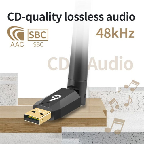 USB Bluetooth6.0 Adapter 200M USB Dongle Wireless Music Audio Receiver Transmitter BLE/EDR for PC Mouse Keyboard 2