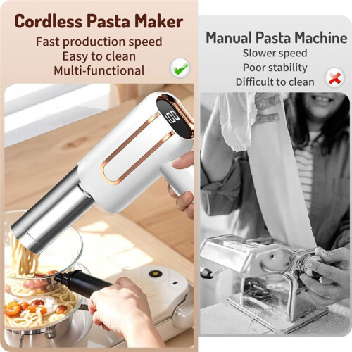 Multifunctional Noodle Machine, Small Electric Noodle Machine, Five-in-One Wireless Noodle Machine with Screen Display 2