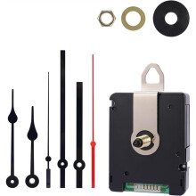 DCF77 24mm Radio-Controlled Clock Movement - Silent with Hand Replacement Black - Wall Clock Replacement