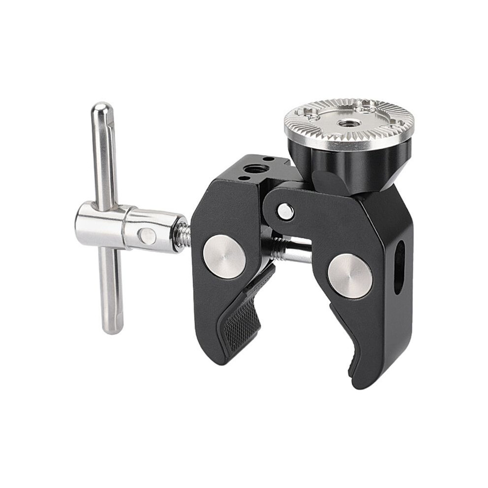Multi-Purpose Super Crab Clamp With M6 Female Thread & 3/8In-16 Threaded Holes For Photography Tripod Leg Handrail Pole 6034171945338