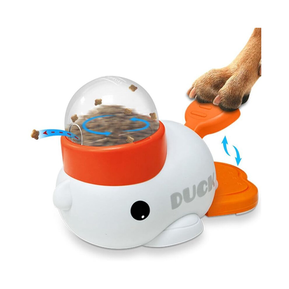 Dog Slow Feeder Puzzle Toy, Interactive Duck Shaped Puppy Treat Feeding Food Dispenser Stimulation Toys for Cats Dogs