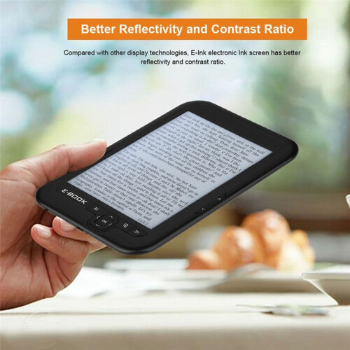 EBOOK Reader EInk 6 Inch Ereader 600 X 800 Resolution Display 300DPI  Cover (Black 8G) 2
