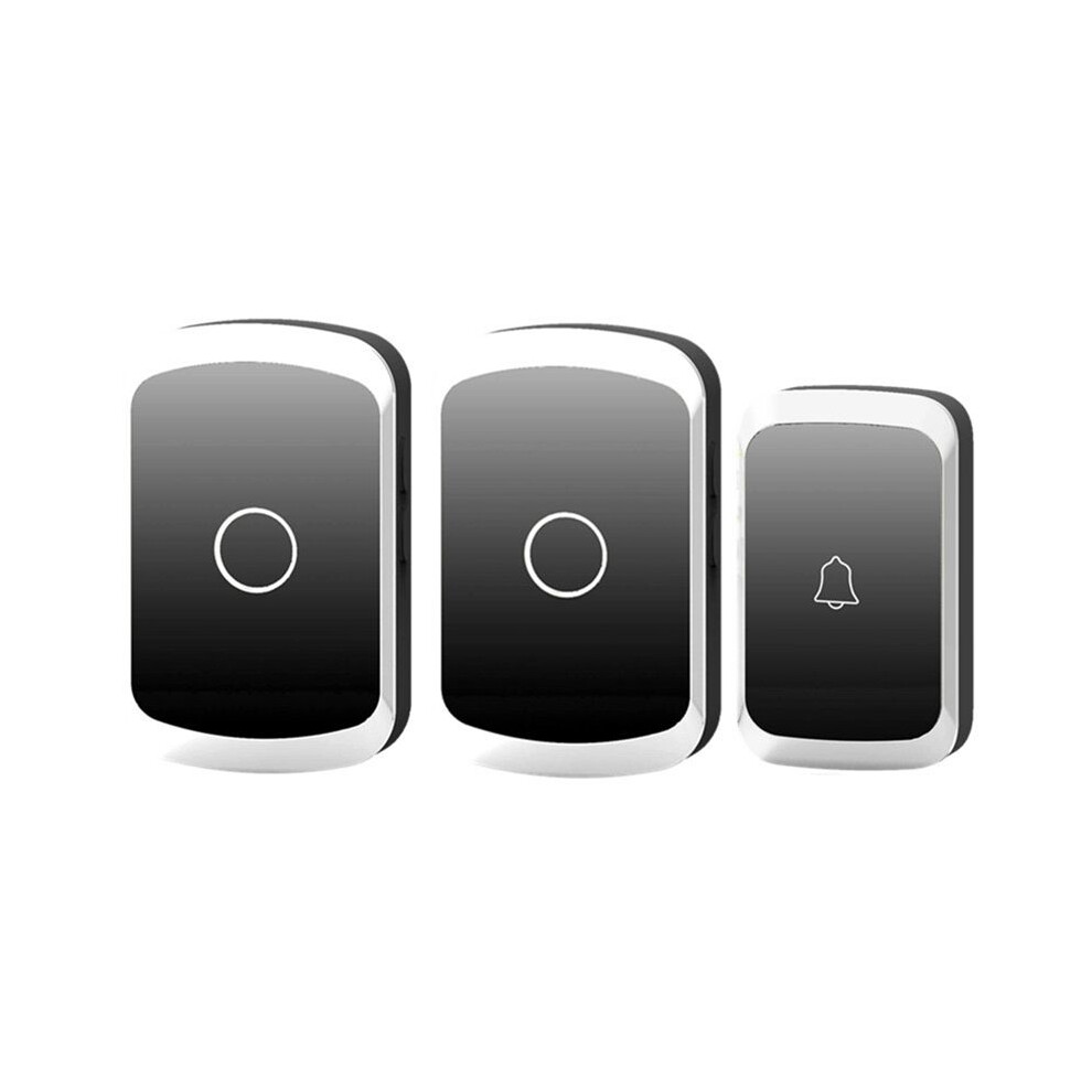 Home Welcome Intelligent Wireless Doorbell 300Meters Remote 36 Songs Door Bell Eu Plug 1Button 2Receiver Black 4713757292036