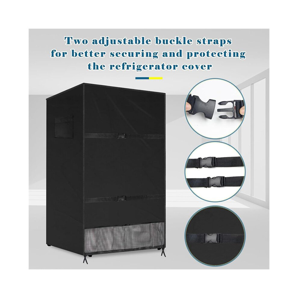 Outdoor Refrigerator Cover, Waterproof Upright  Upright Freezers Cover, Beverage Beer Refrigerator Protection Cover-image-OPC-PP8TCFQ-NEW
