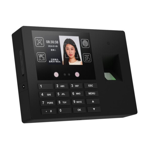Multi Functional Attendance Machine Fingerprint Recognition Password Recognition Facial Recognition Three in One EU Plug 2