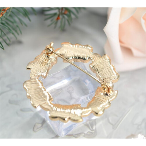 Broche de Natal com Coroa de Esmalte para Mulheres, Broche de Suéter Elegante e Requintado, Azul 1